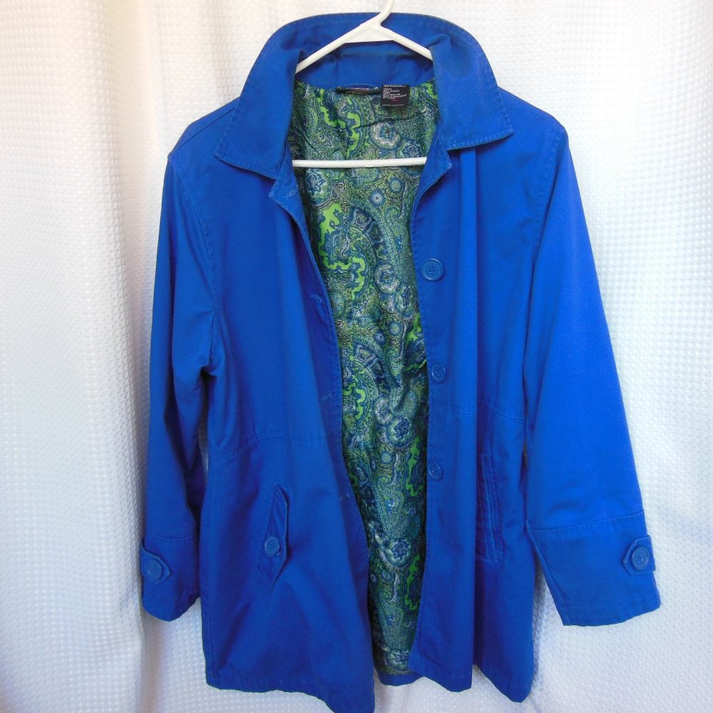 Duster lined Y2K Jacket Vintage Bill Blass Jeans Wear Mid-Length 16P,